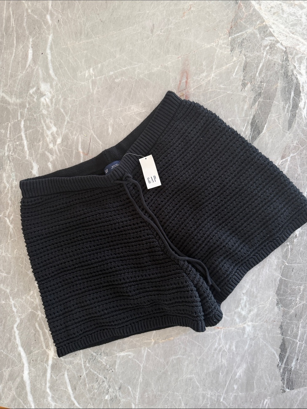 NWT GAP Black Knit Drawstring Women’s Shorts